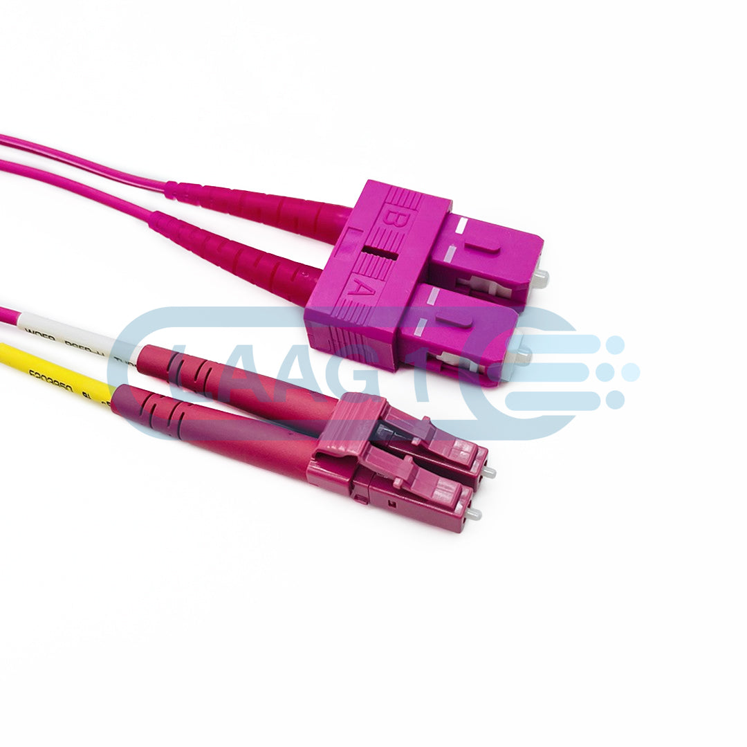 Duplex Patchkabel LC/UPC naar SC/UPC OM4 | 3 m